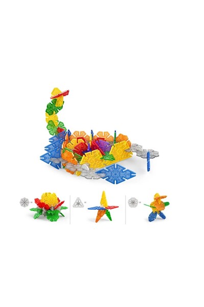PROCART Building block set, 218 pieces of different shapes, STEAM toy, multicolor