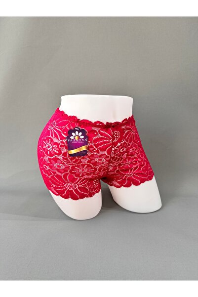 Papatya Comfortable and Stylish Boxer with Transparent Floral Lace Fabric and...