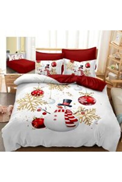Ralex Christmas Bedding Set Finet 3D, 6 Pieces, Bed Sheet 220 x 230 cm, Quilt Cover 200 x 230 cm, 2 Pillow