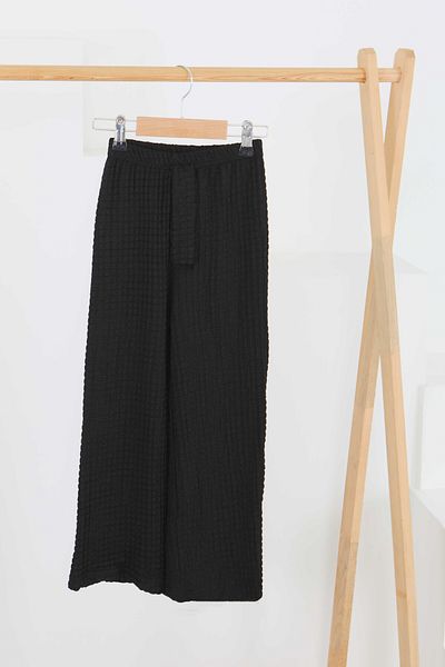 TOFİSA Girl's Black Elastic Waist Trousers - 27447