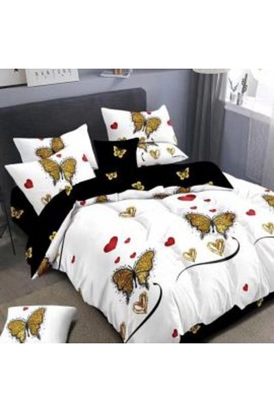 Ralex Economic Package Double Bed Linen Finet 6 Pieces + 2 Quilted Pillows 50 x 70 cm + Quilt 200 x 215 cm