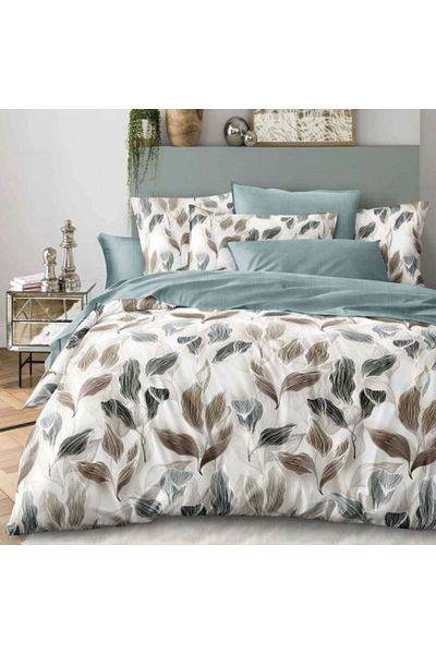 Ralex Double Bed Linen Set Economy, 4 pieces, Crengute Beige ECN 12