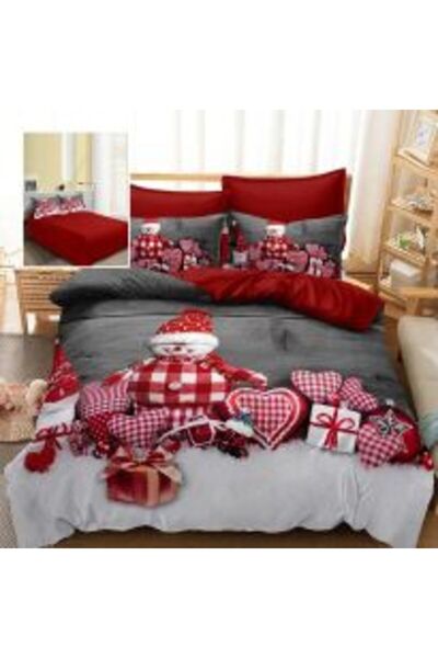 Ralex Christmas Bedding Set Finet 3D, 6 Pieces, Sheet 220 x 230 cm, Duvet Cover 200 x 230 cm, 2 Pillowcase