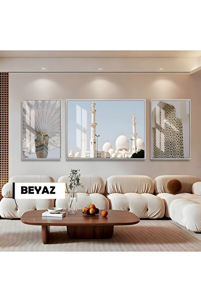 Harikabirev HARİKABİREV|ŞEYH ZAYİD CAMİİ DİNİ MODEL|ÇERÇEVELİ TEMPERLİ CAM TA...