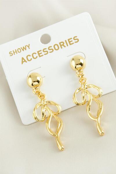 A BİJUTERİ أقراط معدنية من HN-SHOP Fiyong Trend - أصفر