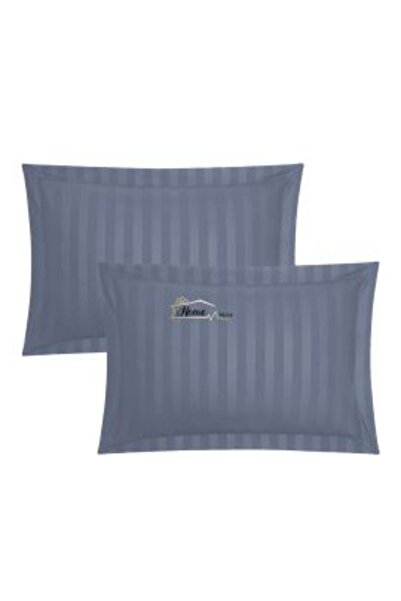 HomePuls Set 2 fețe de pernă 50 x 70 cm, model damasc 100% bumbac, dungi 1 cm...