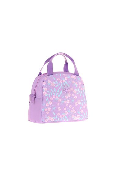 KAUKKO Purple Flower Printed Lunchbox for Girls (Thermal Insulated) (K9068)