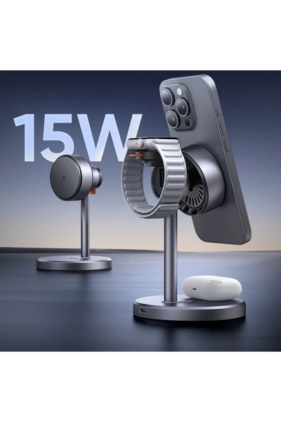 Mcdodo CH-2462 15W MagQ Qi2 3'ü 1 arada Kablosuz şarj standı