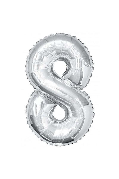 PRC Number foil balloon, giant model, silver color, height 74 cm Model 8