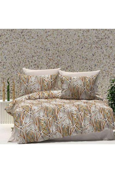Ralex Double Bed Linen Set Cotton Ranforce 4 Pieces 240 x 260 cm Sheet, 200 x 230 cm Duvet Cover, 2 Pillow