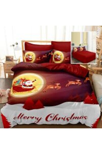 Ralex Christmas Finet 3 D bed linen, 6 pieces, bed sheet 220 x 230 cm, duvet cover 200 x 230 cm, 2 sides p