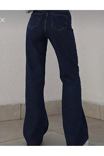 OurStyles New Season High Belt Wi̇de Leg Palazzo Women's Jean Pants