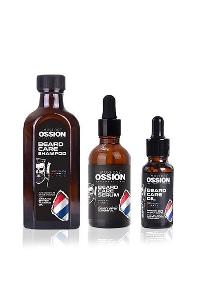 Morfose Beard Care Essence Shampoo Kit Includes 1 pc Shampoo 100ml and 2 pcs Serum 50ml+20ml for Men