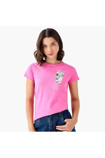 SP Characters Minnie Mouse Print T-shirt
