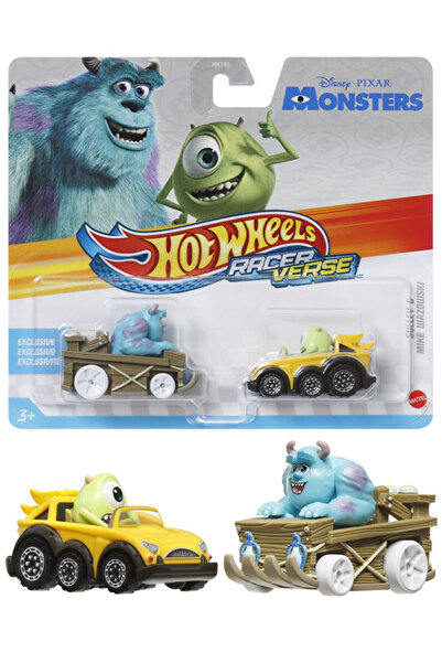 HOT WHEELS RacerVerse Disney Pixar Monsters İkili Arabalar Sulley & Mike Wazo...