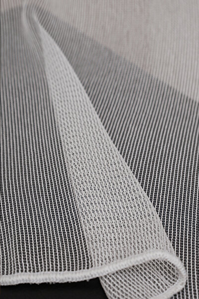 Ta-Ha Perde ve Halı 1-2 Sparse Pile Steel Model Tulle Curtain, Off-White Iron-Free Tulle Curtain