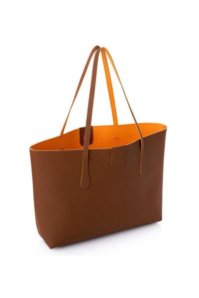 Lucky Bees Kadın Büyük Suni Deri Tote Omuz Çantası