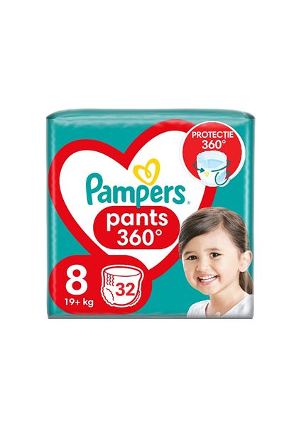 Pampers Scutece-chilotel Pants Jumbo Pack, Marimea 8, 19+ kg, 32 buc