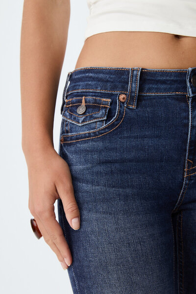 Stradivarius D04 düşük bel İspanyol paça jean