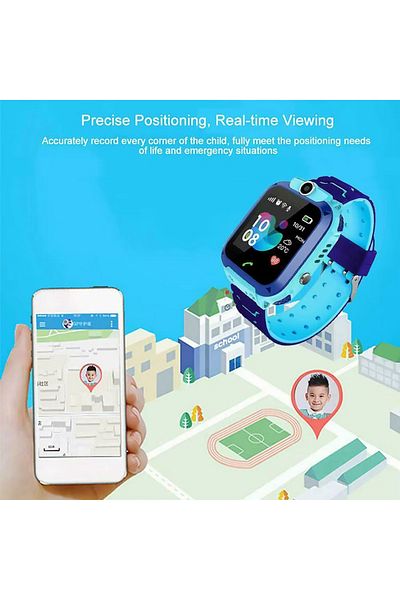 Poro Online Smart Watch for Kids, with SIM Card, LBS Location, Voice Messages, 300 mAh, Blue
