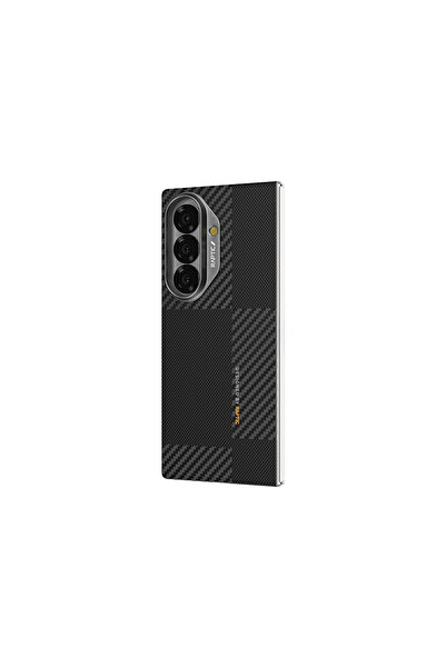 Raptic Galaxy Z Fold 7 Kılıf M-safe Uyumlu Metal Kamera Çerçeveli 600D Aramid Geotik Serisi Siyah