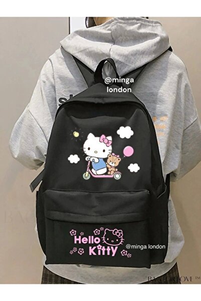 weywot Hello Kitty Cloud Bear Printed School, Classroom, Course Backpack with Front Pocket