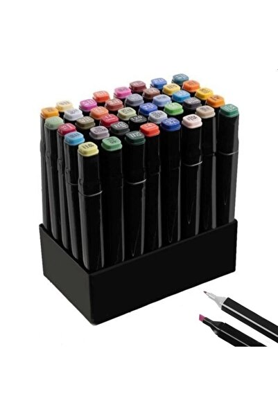 PROCART Set de 40 de markere multicolore cu 2 capete de scriere, include geantă de depozitare