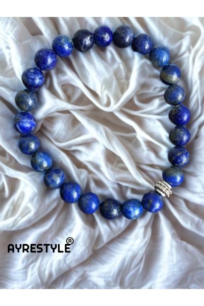 ayrestyle Lapis Lazuli Natural Stone Jewelry Set - Necklace, Bracelet and Earrings - Stylish Bijoux Set of 3
