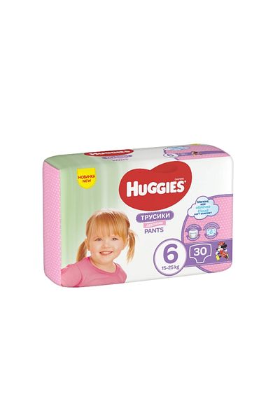 Huggies Scutece-chilotel Jumbo pack 6, Girl, 15-25 kg, 30 buc