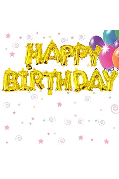 idei Σετ μπαλονιών για πάρτι, Χρόνια Πολλά, χρυσό μεταλλικό φύλλο