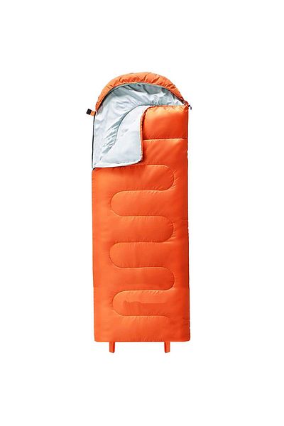 SERSIMO Sac de dormit tip mumie, cu geanta de transport, 175x73cm, 8-20grade, portocaliu