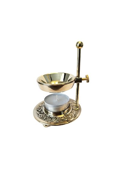 OEM Set, Arzator Tamaie cu Sita, Alama, Surub Metal, Auriu + Bol Alama
