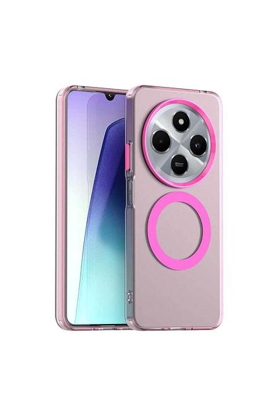 SKYDDAR INNOVATION Case for Xiaomi Redmi 14C / Poco C75, CandyCase, Magsafe, sticker set, Pink