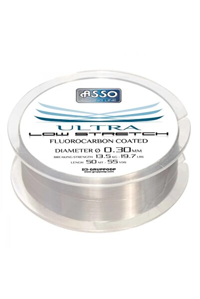 ASSO Ultra Low Stretch Smoke Monofilament Line, 150m, 0.20 mm, Knot Resistant