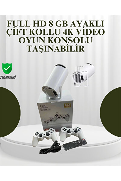 Genel Markalar Portatif 4K Projeksiyon – 4.000 Uygulama, Kablosuz Yansıtma ve...