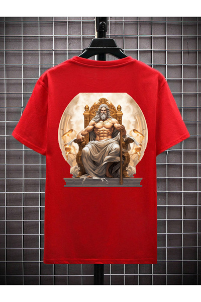 Lider Leather TRICOU UNISEX CU IMPRIMEU ZEUS PENTRU BĂRBAȚI