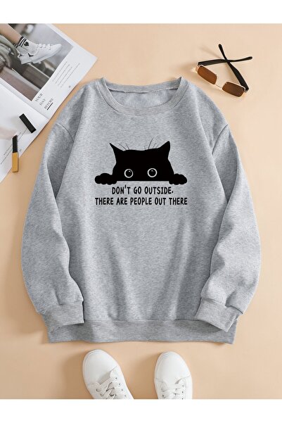 Lider Leather SWEATSHIRT DE DAMĂ CU GULER ROTUND ȘI TĂIȘĂRELE COMODĂ