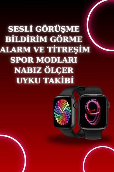 karok Akıllı Saat Arama Görüşme Bildirim Görme Uyku ve Sağlık Takibi Nabız Ölçer 3 Kordon