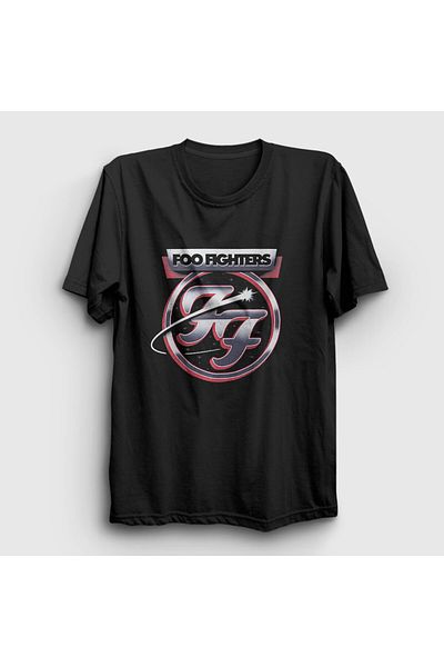Presmono Unisex Black Space Logo Foo Fighters T-Shirt 562897Tt