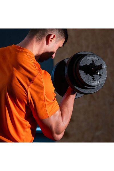 SERSIMO Multifunctional weight set convertible into dumbbells, kettlebell, barbell, total 40 kg
