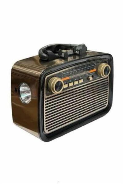 Clevora Nostalji Radyo Bluetooth Hoparlör USB-SD Kart Giriş Led Fener Işıklı ...