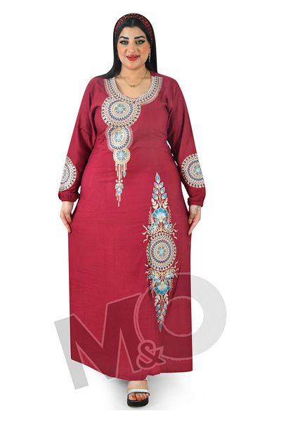 M&O 2 Embroidered reception jalabiya made of light and soft linen fabric that gives you a feeling of comfort and freshness