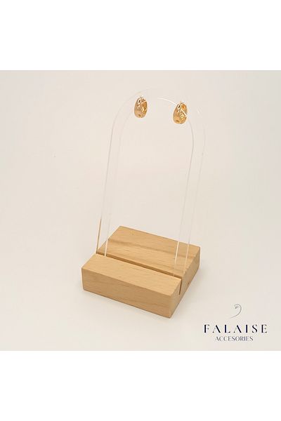 Falaise Accessories Bombed Gold Thick Hoob Earrings - Midi Size
