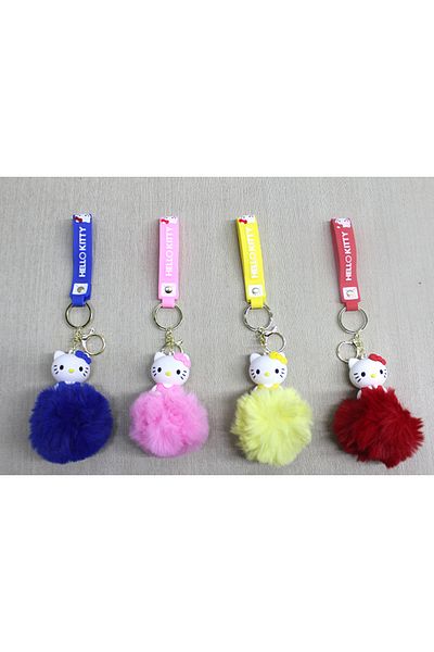 Anemore Collection Hello Kitty Keychain with Pompom