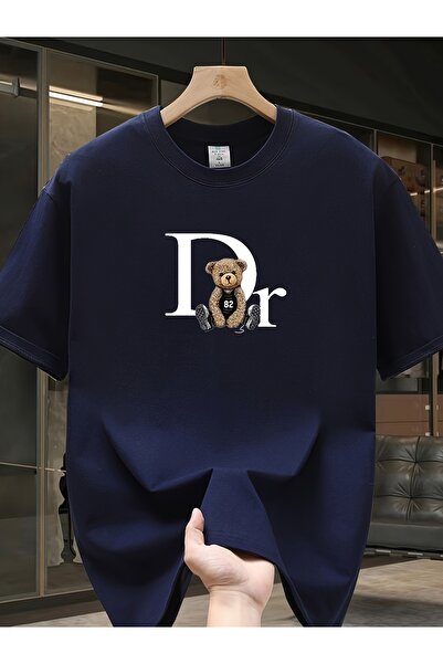 Lider Leather Μπλουζάκι με στάμπα Oversize Crew Neck – Βαμβακερό χτενισμένο β...