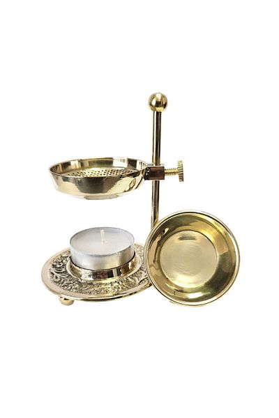 OEM Set, Arzator Tamaie cu Sita, Alama, Surub Metal, Auriu + Bol Alama