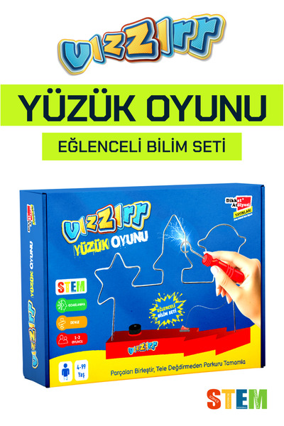 Dikkat Atölyesi Yayınları Vızır Elektirikli Yüzük Oyunu Eğlenceli Bilim Seti