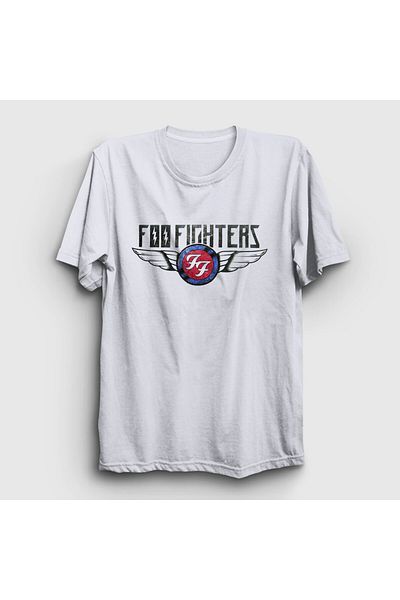 Presmono Unisex White Vintage Rock Foo Fighters T-Shirt 563501Tt