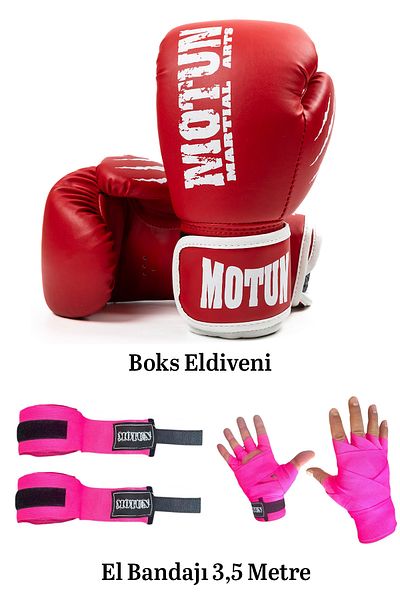 MOTUN Boxing Gloves, Kick Boxing Gloves, Muay Thai Gloves Bandage Set of 2
