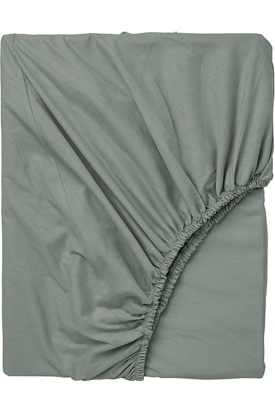 IKEA DVALA Beige Fitted Sheet 80x200x26 cm – 100% Cotton, Soft, Durable & Breathable,